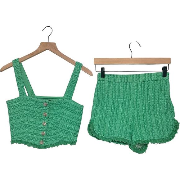 Maje Livete Fringe Trim Tweed Top (1) & Ivete Frayed Hem Shorts (34) - Picture 4 of 16